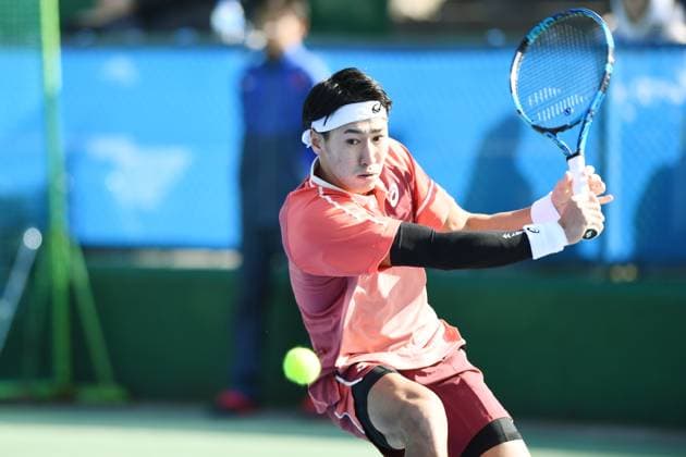Yosuke Watanuki (JPN), NOVEMBER 21, 2023 - Tennis : Men s Singles 1st Round match during Yokohama Keio Challenger International Tennis Tournament 2023 at Keio University hiyoshi campus mamushidani tennis court in Kanagawa, Japan. Noxthirdxpartyxsales  (236262651)
