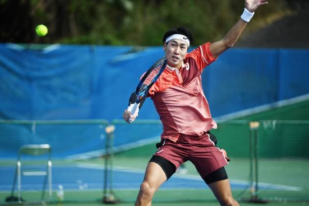 Yosuke Watanuki (JPN), NOVEMBER 21, 2023 - Tennis : Men s Singles 1st Round match during Yokohama Keio Challenger International Tennis Tournament 2023 at Keio University hiyoshi campus mamushidani tennis court in Kanagawa, Japan. Noxthirdxpartyxsales  (236262659)