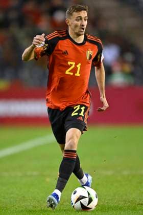 Belgium v Azerbaijan - EURO 2024 Qualifier BRUSSELS, BELGIUM - NOVEMBER 19 : Castagne Timothy defender of Belgium in action during the UEFA EURO, EM, Europameisterschaft,Fussball 2024 European Qualifier Group F match between Belgium and Azerbaijan at the King Baudouin Stadium on November 19, 2023 in Brussels, Belgium, 19 11 2023 Brussels Belgium  Copyright: xNicoxVereeckenx