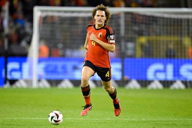 Belgium v Azerbaijan - EURO 2024 Qualifier BRUSSELS, BELGIUM - NOVEMBER 19 : Faes Wout defender of Belgium is running with the ball during the UEFA EURO, EM, Europameisterschaft,Fussball 2024 European Qualifier Group F match between Belgium and Azerbaijan at the King Baudouin Stadium on November 19, 2023 in Brussels, Belgium, 19 11 2023 Brussels Belgium  Copyright: xNicoxVereeckenx