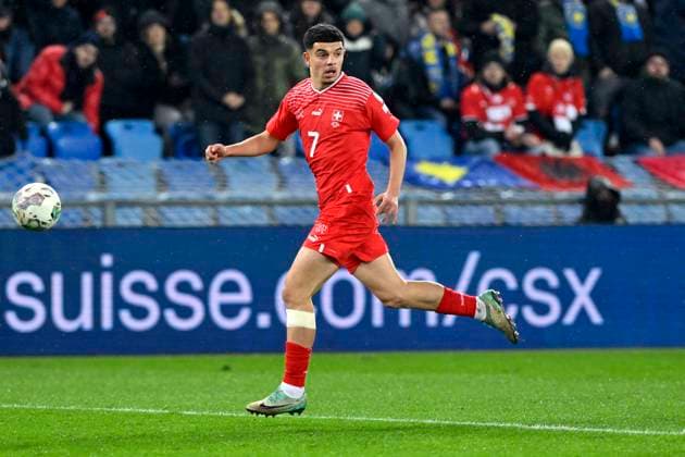 Zeki Amdouni, SUI, Switzerland Kosovo, European Championship qualification, Football, 18 11 2023