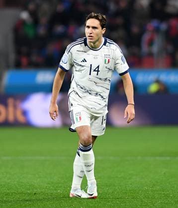 20 11 2023, Leverkusen, Germany, BayArena, Ukraine vs Italy UEFA EURO 2024 European Qualifiers Group C, Federico Chiesa Italy looks on Photo Ralf Treese Leverkusen BayArena North Rhine Westphalia Germany  521_UKRITA20231120_065 Treese-521