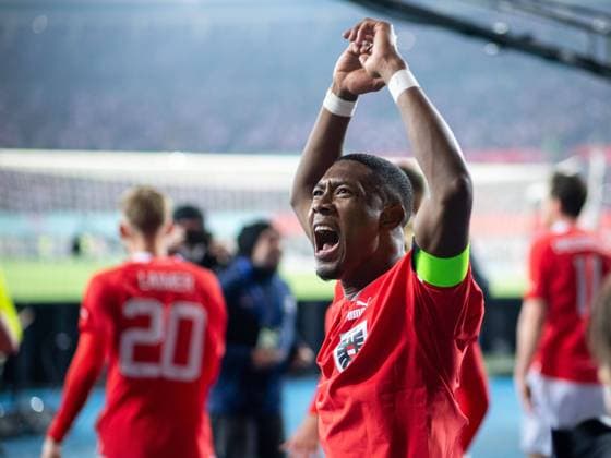 David Alaba Austria, 08 celebrates the goal for 2 0, AUT, Austria vs Germany, mens national football team, friendly match, 2023 2024 season, 21 11 2023 DFB regulations prohibit any use of photographs as image sequences and or quasi video AUT, Austria vs Germany, mens national football team, friendly match, 2023 2024 season, 21 11 2023 Vienna Copyright: xEibner-Pressefoto Memmlerx EP_MMR