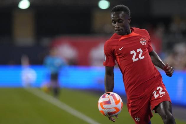 November 21, 2023, TORONTO, ON, CAN: Canada s Richie Laryea is pictured during CONCACAF Nations League quarterfinal action against Jamaica in Toronto, on Tuesday, November 21, 2023. Richie Laryea  - ZUMAc35_ 20231121_zaf_c35_232 Copyright: xChrisxYoungx