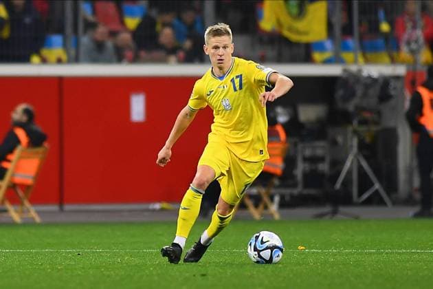 LEVERKUSEN, GERMANY - 20 November, 2023: Oleksandr Zinchenko, The UEFA EURO, EM, Europameisterschaft,Fussball 2024 Football match Qualifier Ukraine vs Italy at BayArena  Copyright: xVITALIIxKLIUIEVx