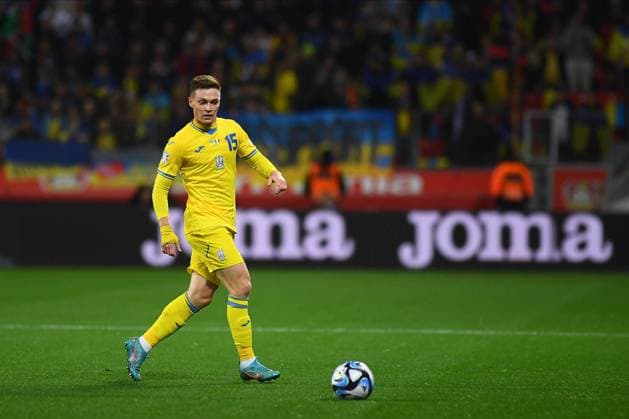 LEVERKUSEN, GERMANY - 20 November, 2023: Viktor Tsyhankov, The UEFA EURO, EM, Europameisterschaft,Fussball 2024 Football match Qualifier Ukraine vs Italy at BayArena  Copyright: xVITALIIxKLIUIEVx