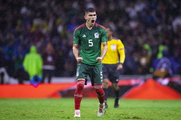 RECORD DATE NOT STATED CONCACAF NATIONS LEAGUE 2022-2023 Mexico vs Honduras CFV Johan Vasquez of Mexico during the game Mexican national team, Nationalteam (Mexico) vs Honduras, corresponding to the Quarterfinals second Leg of the Concacaf Nations League 2023-2024, at Azteca, on November 21, 2023. <br><br> Johan Vasquez de Mexico durante el partido Seleccion Nacional Mexicana (Mexico) vs Honduras, correspondiente a Cuartos de Final Vuelta de la Liga de Naciones de Concacaf 2023-2024, en el Estadio Azteca, el 21 de Noviembre de 2023. CIUDAD DE MEXICO CDMX MEXICO  Copyright: xJosexLuisxMelgarejox 20231121235844_CNL_CFV_MEX_HON_VASQUEZ368