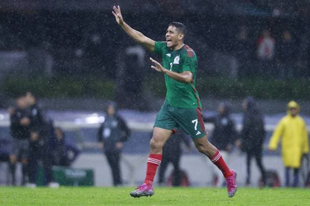 RECORD DATE NOT STATED CONCACAF NATIONS LEAGUE 2022-2023 Mexico vs Honduras CFV Luis Romo of Mexico during the game Mexican national team, Nationalteam (Mexico) vs Honduras, corresponding to the Quarterfinals second Leg of the Concacaf Nations League 2023-2024, at Azteca, on November 21, 2023. <br><br> Luis Romo de Mexico durante el partido Seleccion Nacional Mexicana (Mexico) vs Honduras, correspondiente a Cuartos de Final Vuelta de la Liga de Naciones de Concacaf 2023-2024, en el Estadio Azteca, el 21 de Noviembre de 2023. CIUDAD DE MEXICO CDMX MEXICO  Copyright: xUlisesxNaranjox 20231122000811_CNL_CFV_MEX_HON_ROMO409