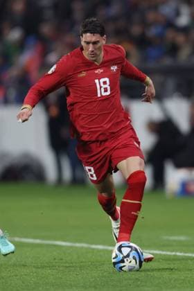 SERBIA vs BULGARIA DUSAN VLAHOVIC FOOTBALL, SERBIA, BULGARIA, UEFA European Championship, EM, Europameisterschaft QUALIFICATION, EURO Dubocica stadium, Leskovac 19.11.2023 Foto: Leskovac Dubocica stadium Serbia Copyright: xMarkoxMetlas xMNxPressx