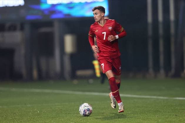 SERBIA U21, U 21 vs LUXEMBOURG U21 STEFAN MITROVIC football Serbia U21 vs Luxembourg U21 UEFA European Championship, EM, Europameisterschaft qualification match SC FSS stadium, Stara Pazova 21.11.2023 Foto: Football, Serbia U21, Luxembourg U21, UEFA European championship qualification Stara Pazova Sports center FSS stadium Serbia Copyright: xMarkoxMetlas xMNxPressx