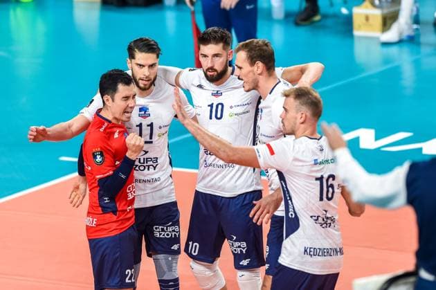Kedzierzyn-Kozle, 22.11.2023 SIATKOWKA LIGA MISTRZOW W PILCE SIATKOWEJ MEZCZYZN CEV CHAMPIONS LEAGUE VOLLEY MEN 2023 2024 Grupa Azoty ZAKSA Kedzierzyn-Kozle - Olympiakos Pireus NZ RADOSC ZAKSA TEAM ERIK SHOJI ALEKSANDER SLIWKA BARTOSZ BEDNORZ ANDREAS TAKVAM RADOSLAW GIL FOT. MIROSLAW SZOZDA 400mm.pl NEWSPIX.PL --- Newspix.pl  20231122-SZO_0783