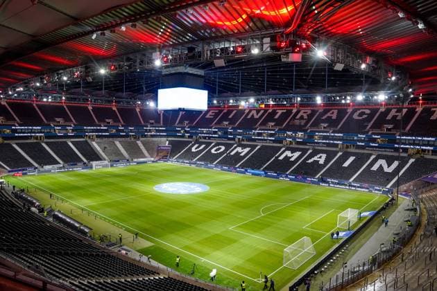 Frankfurt, Germany, November 22nd 2023: General view inside the stadium Deutsche Bank Park Stadion during the UEFA Womens Champions League Group A football match between Eintracht Frankfurt and FC Barcelona, Barca at Deutsche Park Stadion in Frankfurt, Germany. (Daniela Porcelli SPP) Copyright: xDanielaxPorcellix xSPPx spp-en-DaPoSp-20231122-DP307090D