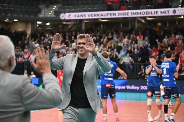 Volleyball I Men I 2023 2024 I CEV Champions League I CLVM68 I SVG Lüneburg Jihostroj CESKE BUDEJOVICE I 22 11 2023 Lüneburg LKH Arena Niedersachsen Germany Copyright: xLobeca AndreasxHannigx