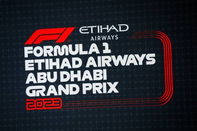 Etihad Abu Dhabi GP lodo during the 2023 Formula 1 Etihad Airways Abu Dhabi Grand Prix, 22th round of the 2023 Formula One World Championship, WM, Weltmeisterschaft from November 24 to 26, 2023 on the Yas Marina Circuit, in Abu Dhabi - F1 - ABU DHABI GRAND PRIX 2023 DPPI Panoramic  00123047_G0OD7928