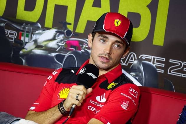 LECLERC Charles (mco), Scuderia Ferrari SF-23, portrait during the 2023 Formula 1 Etihad Airways Abu Dhabi Grand Prix, 22th round of the 2023 Formula One World Championship, WM, Weltmeisterschaft from November 24 to 26, 2023 on the Yas Marina Circuit, in Abu Dhabi - F1 - ABU DHABI GRAND PRIX 2023 DPPI Panoramic  00123047_G0OD7956
