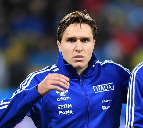 20 11 2023, Leverkusen, Germany, BayArena, Ukraine vs Italy UEFA EURO 2024 European Qualifiers Group C, Federico Chiesa Italy looks on Photo Ralf Treese Leverkusen BayArena North Rhine Westphalia Germany  521_UKRITA20231120_110 Treese-521