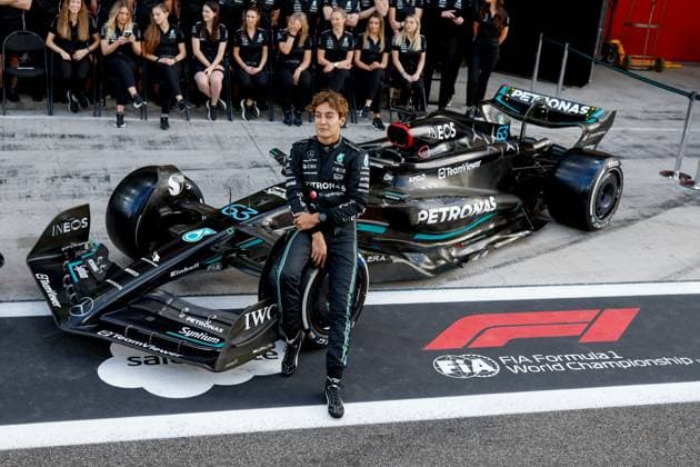 Photo of the Mercedes AMG Petronas F1 Team with 63 George Russell GBR, Mercedes AMG Petronas F1 Team , F1 Grand Prix of Abu Dhabi at Yas Marina Circuit on November 23, 2023 in Abu Dhabi, United Arab Emirates Photo by HOCH ZWEI Abu Dhabi United Arab Emirates