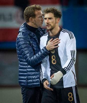 Vienna, Austria 21st Nov 2023 Coach Julian Nagelsmann Germany , Leon Goretzka Germany Austria Germany 21 11 2023