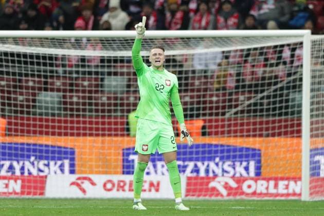 Friendly match: Poland Vs Latvia in Warsaw, Poland - 21 Nov 2023 Marcin Bulka of Poland reacts during the Friendly match between Poland and Latvia at PEG Narodowy. Final score; Poland 2:0 Latvia. Warsaw Poland Copyright: xGrzegorzxWajdax xSOPAxImagesx POLLOT_21112023_7