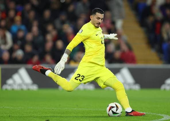 Wales v Turkey: Group D - UEFA EURO, EM, Europameisterschaft,Fussball 2024 European Qualifiers Ugurcan Cakir, goalkeeper of Turkey on the ball during the UEFA EURO 2024 European qualifier match between Wales and Turkey at Cardiff City Stadium on November 21, 2023 in Cardiff, United Kingdom. Cardiff Cardiff City Stadium Wales United Kingdom Copyright: xNigelxFrench Sportsphoto APLx 13961642