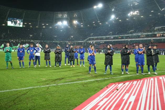 24 11 2023, xtgx, Soccer 2 Bundesliga, Hannover 96 Hertha BSC Berlin emspor, v l Hertha thanks the fans DFL DFB REGULATIONS PROHIBIT ANY USE OF PHOTOGRAPHS as IMAGE SEQUENCES and or QUASI VIDEO Hannover