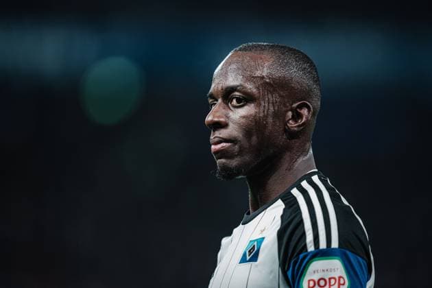 Soccer Men Season 2023 2024 2 Soccer Bundesliga 14 Matchday Hamburger SV vs Eintracht Braunschweig 24 11 2023 Jean Luc Dompe 27, HSV Portrait Hamburg Volksparkstadion Hamburg Germany