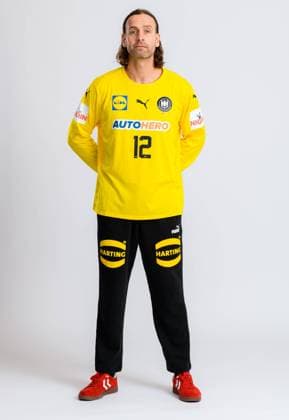Munich, Germany 04 November Handball DHB Women Training Goalkeeper Silvio Heinevetter Germany Portrait, full body, image, single, single shot, picture, single, solo, alone, Munich Bavaria Germany
