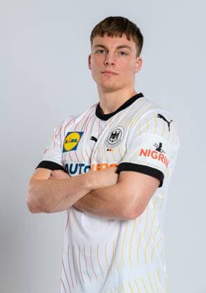 Munich, Germany October 29, 2023 Handball DHB photo shoot Nils Lichtlein Germany portrait face Munich MHP Arena Bayern Germany