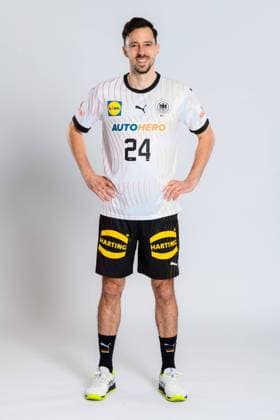 Munich, Germany October 29, 2023 Handball DHB photo shoot Patrick Groetzki Germany portrait, full body, picture, single, single shot, picture, single, solo, alone, Munich Bavaria Germany