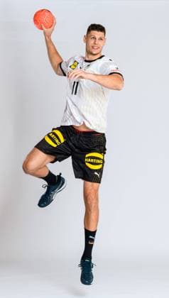 Munich, Germany October 29, 2023 Handball DHB Maenner photoshoot Sebastian Heymann Germany portrait, full body, picture, single, single shot, picture, single, solo, alone, Munich Bavaria Germany