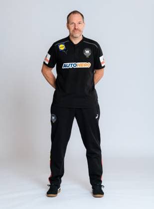 Munich, Germany October 29, 2023 Handball DHB Maenner photo shoot goalkeeper coach Mattias Andersson Germany Munich Bavaria Germany
