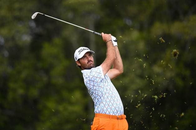 GOLF AUSTRALIAN PGA, Golf Herren Curtis luck plays a shot during round 3 of the 2023 Australian PGA Championship in Brisbane, Saturday, November 25, 2023. ( NO ARCHIVING, EDITORIAL USE ONLY, NO USE IN BOOKS WITHOUT CONSENT BRISBANE QUEENSLAND AUSTRALIA  Copyright: xJONOxSEARLEx 20231125001869448382