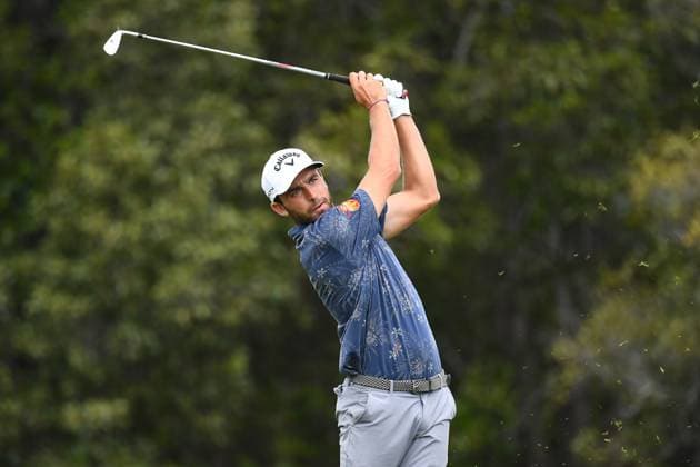 GOLF AUSTRALIAN PGA, Golf Herren Joel Moscatel plays a shot during round 3 of the 2023 Australian PGA Championship in Brisbane, Saturday, November 25, 2023. ( NO ARCHIVING, EDITORIAL USE ONLY, NO USE IN BOOKS WITHOUT CONSENT BRISBANE QUEENSLAND AUSTRALIA  Copyright: xJONOxSEARLEx 20231125001869450821