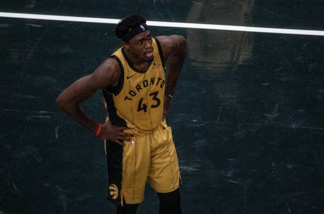 Toronto Raptors Pascal Siakam argues an action against Chicago Bulls, during a NBA, Basketball Herren, USA game at the Scotiabank Arena in Toronto, Canada, 24 November 2023. Toronto Raptors - Chicago Bulls !ACHTUNG: NUR REDAKTIONELLE NUTZUNG!  Copyright: xJulioxCesarxRivasx AME9755 20231125-55012379678_1