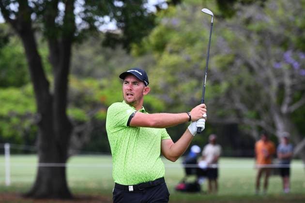 GOLF AUSTRALIAN PGA, Golf Herren Lucas Herbert reacts after a shot during round 3 of the 2023 Australian PGA Championship in Brisbane, Saturday, November 25, 2023. ( NO ARCHIVING, EDITORIAL USE ONLY, NO USE IN BOOKS WITHOUT CONSENT BRISBANE QUEENSLAND AUSTRALIA  Copyright: xJONOxSEARLEx 20231125001869485682