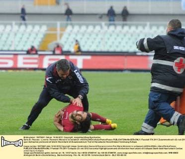 Football, Italy, Serie B, Piermario Morosini dead after cardiac arrest
