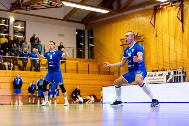 25 11 2023, GER, 2 BL Maenner Sued, Volleyball,Saison 2023 2024, Blue Volleys Gotha vs TV Buehl Gorski, Tomasz Blue Volleys Gotha 99867 Gotha Ernestiner Halle Thüringen Germany