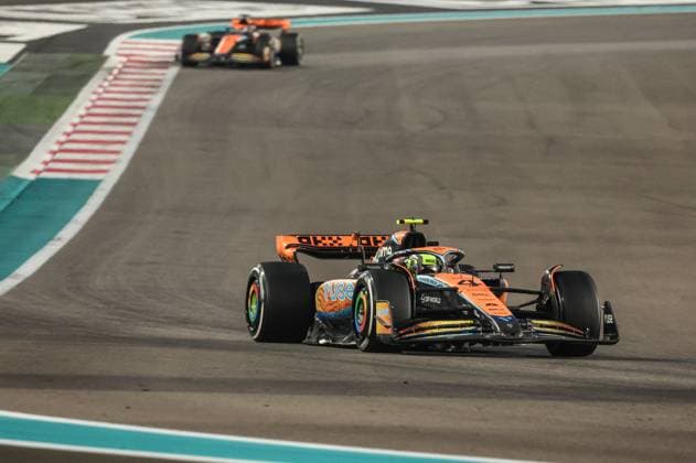 4 Lando Norris GBR, McLaren F1 Team , F1 Grand Prix of Abu Dhabi at Yas Marina Circuit on November 26, 2023 in Abu Dhabi, United Arab Emirates Photo by HOCH ZWEI Abu Dhabi United Arab Emirates