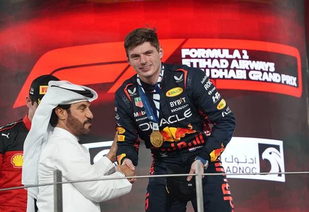 26 11 2023, Yas Marina Circuit, Abu Dhabi, Formula 1 Etihad Airways Abu Dhabi Grand Prix 2023 , in the picture winner Max Verstappen NLD , Oracle Red Bull Racing Abu Dhabi Yas Marina Circuit United Arab Emirates  eu-images-506