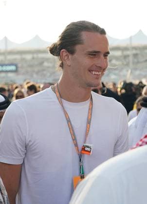 Formula 1 Etihad Airways Abu Dhabi Grand Prix 2023 26 11 2023, Yas Marina Circuit, Abu Dhabi, Formula 1 Etihad Airways Abu Dhabi Grand Prix 2023 , pictured German tennis player Alexander Sascha Zverev nordphotoxGmbHx xBratic nph00250
