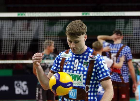 Eric BURGGRAEF Herrsching , He Volleyballl, Bundesliga 2023 24, WWK Volleys Herrsching vs SWD powervolleys Dueren, 26 11 23, Munich, BMW Park, Copyright: WolfgangxFehrmann