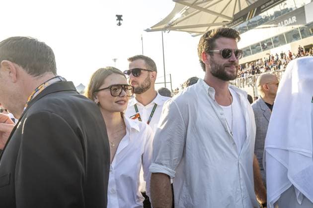 Abu Dhabi - 26-11-2023, Yas Marina Circuit, Liam Hemsworth at the Formula 1 UAE Grand Prix 2023 Sunday Formula 1 UAE Grand Prix 2023 Sunday  x23303242x Copyright: