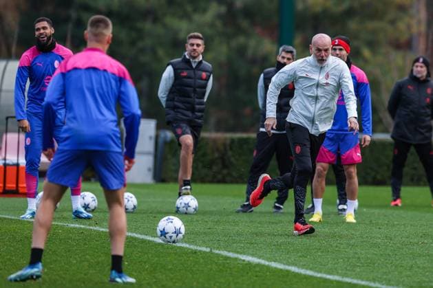 UEFA Champions League football match - AC Milan training Stefano Pioli Head Coach of AC Milan seen during the AC Milan training session at Milanello Sports Center ahead of their UEFA Champions League 2023 24 Group Stage F match against Borussia Dortmund at Centro Sportivo Milanello, Carnago, Italy on November 27, 2023 Milanello Italy  Copyright: xIPAxSport ABACAx