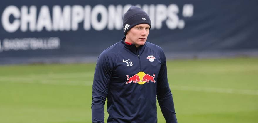 RB Leipzig training Champions League Leipzig, 27 11 2023, RB training center, UEFA Champions League , RB Leipzig final training the day before Manchester City vs RBL , In the picture Nicolas Seiwald 13, RB Leipzig , Picture Point