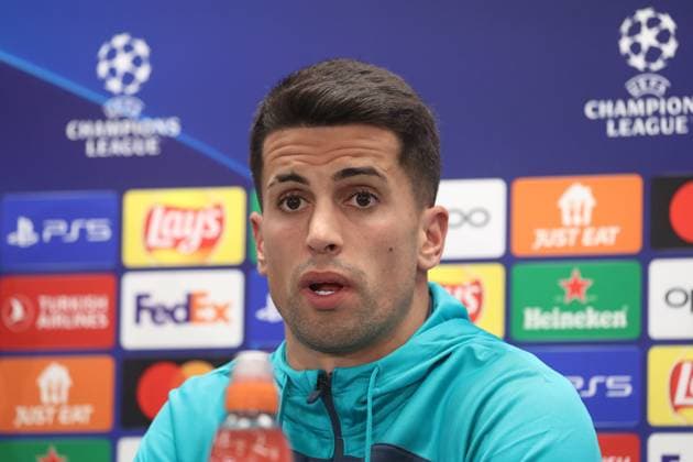 Xavi press conference, PK, Pressekonferenz before the Champions League match against FC Porto Joao Cancelo is speaking at the press conference before the UEFA Champions League match against Real Madrid in Barcelona, Spain, on November 27, 2023. Barcelona Barcelona Spain  Copyright: xUrbanandsportx originalFilename:urbanandsport-xavipres231127_npAnI.jpg