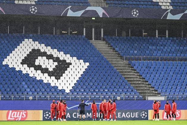 Sport Bilder des Tages Illustration picture shows the start of a training session of Belgian soccer team Royal Antwerp FC, on Monday 27 November 2023 in Hamburg, Germany. The team is preparing for tomorrow s game against Ukrainian club Shakhtar Donetsk, on day five of the Champions League group stage, in group H. TOM GOYVAERTS TomxGoyvaerts  x80935273x