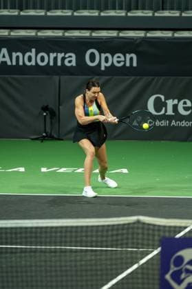 Patricia Maria TIG of Romania in action against Nuria PARRIZAS DIAZ of Spain during the Round of 32 of the Creand Andorra Open Women s Tennis Association WTA, Tennis Damen 2023 tennis tournament at the Poliesportiu d Andorra in Andorra La Vella, Andorra on Novemeber Patricia Maria Tig of Romania is in action against Nuria Parrizas Diaz of Spain during the Round of 32 of the Creand Andorra Open Women s Tennis Association (WTA) 2023 tennis tournament at the Poliesportiu d Andorra in Andorra la Vella, Andorra, on November 27, 2023. Andorra la Vella Andorra  Copyright: xMartinxSilvaxCosentinox originalFilename:silvacosentino-patricia231127_np5RA.jpg