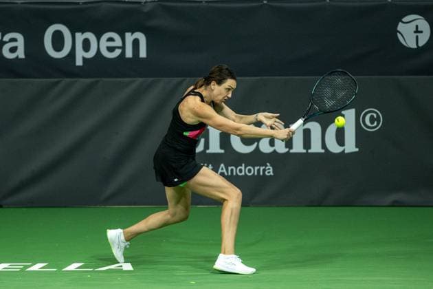 Patricia Maria TIG of Romania in action against Nuria PARRIZAS DIAZ of Spain during the Round of 32 of the Creand Andorra Open Women s Tennis Association WTA, Tennis Damen 2023 tennis tournament at the Poliesportiu d Andorra in Andorra La Vella, Andorra on Novemeber Patricia Maria Tig of Romania is in action against Nuria Parrizas Diaz of Spain during the Round of 32 of the Creand Andorra Open Women s Tennis Association (WTA) 2023 tennis tournament at the Poliesportiu d Andorra in Andorra la Vella, Andorra, on November 27, 2023. Andorra la Vella Andorra  Copyright: xMartinxSilvaxCosentinox originalFilename:silvacosentino-patricia231127_npCbI.jpg