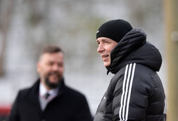 Football, Men, Season 2023 2024, Champions League, Training of 1 FC Union Berlin at the stadium An der Alten Försterei the day before the match against SC Braga, President Dirk Zingler 1 FC Union Berlin , 28 10 2023, Copyright: xSebastianxRäppold MatthiasxKochx