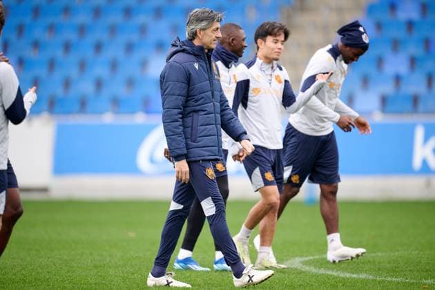 Fußball, CL, Real Sociedad San Sebastian Training SOCCER - UEFA CL, Sociedad vs RBS SAN SEBASTIAN,SPAIN,28.NOV.23 - SOCCER - UEFA Champions League, group stage, Real Sociedad vs Red Bull Salzburg, preview, training Sociedad. Image shows head coach Imanol Alguacil (Sociedad).  GEPAxpictures xDanielxFernandezxPerez